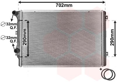 VAN WEZEL Radiaator,mootorijahutus 58002207